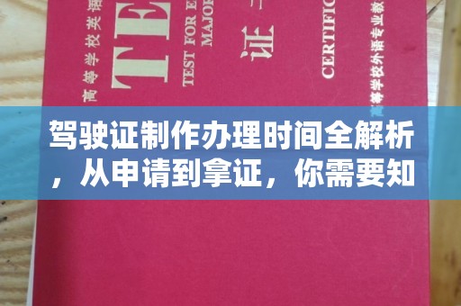双台子驾驶证制作办理时间全解析，从申请到拿证，你需要知道的一切