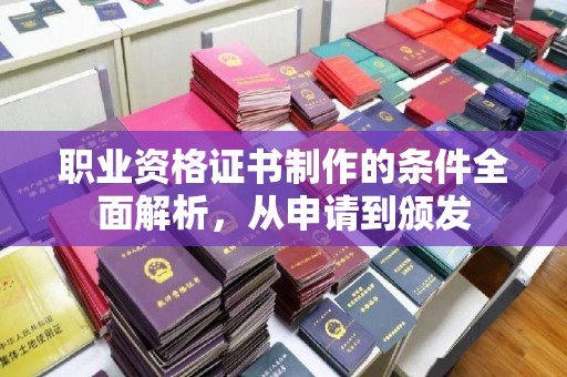 双台子职业资格证书制作的条件全面解析，从申请到颁发