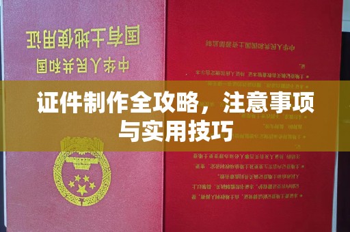 双台子证件制作全攻略，注意事项与实用技巧